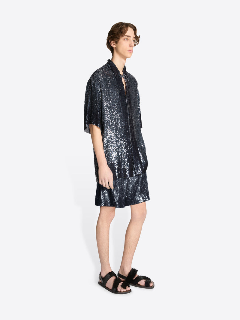 Dries Van Noten Embellished Shorts Navy