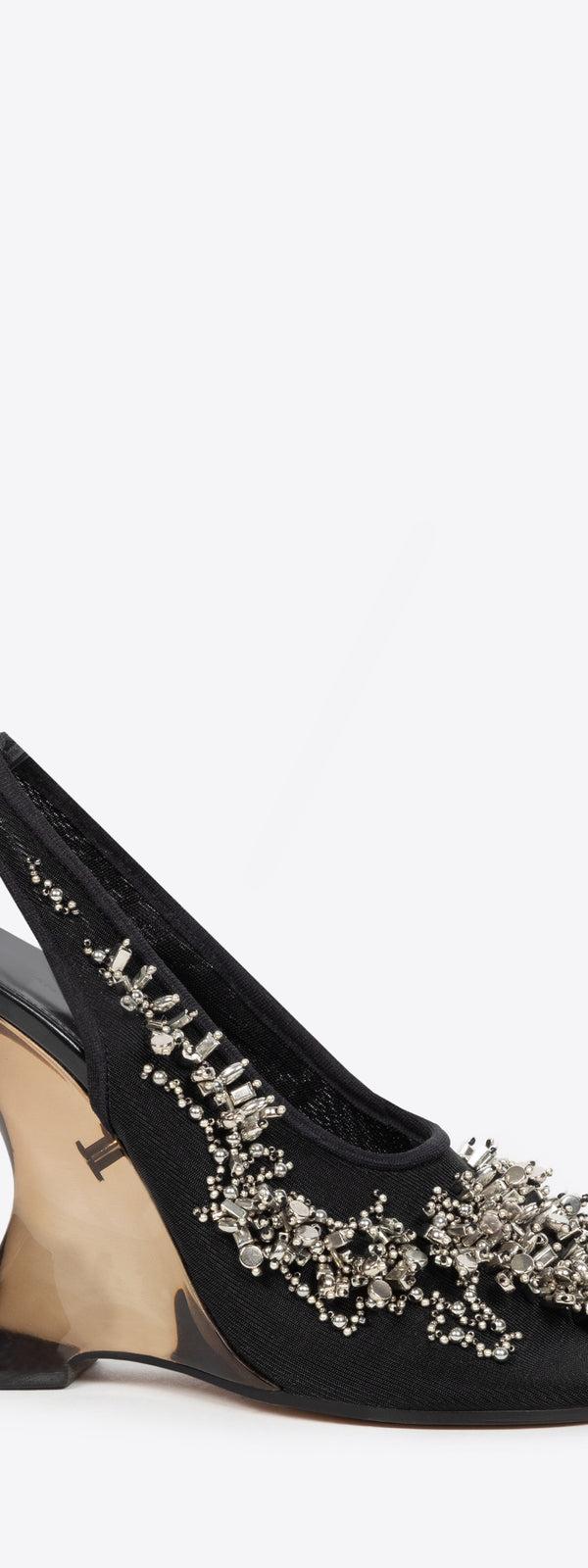 dries van noten Embellished slingback pumps black