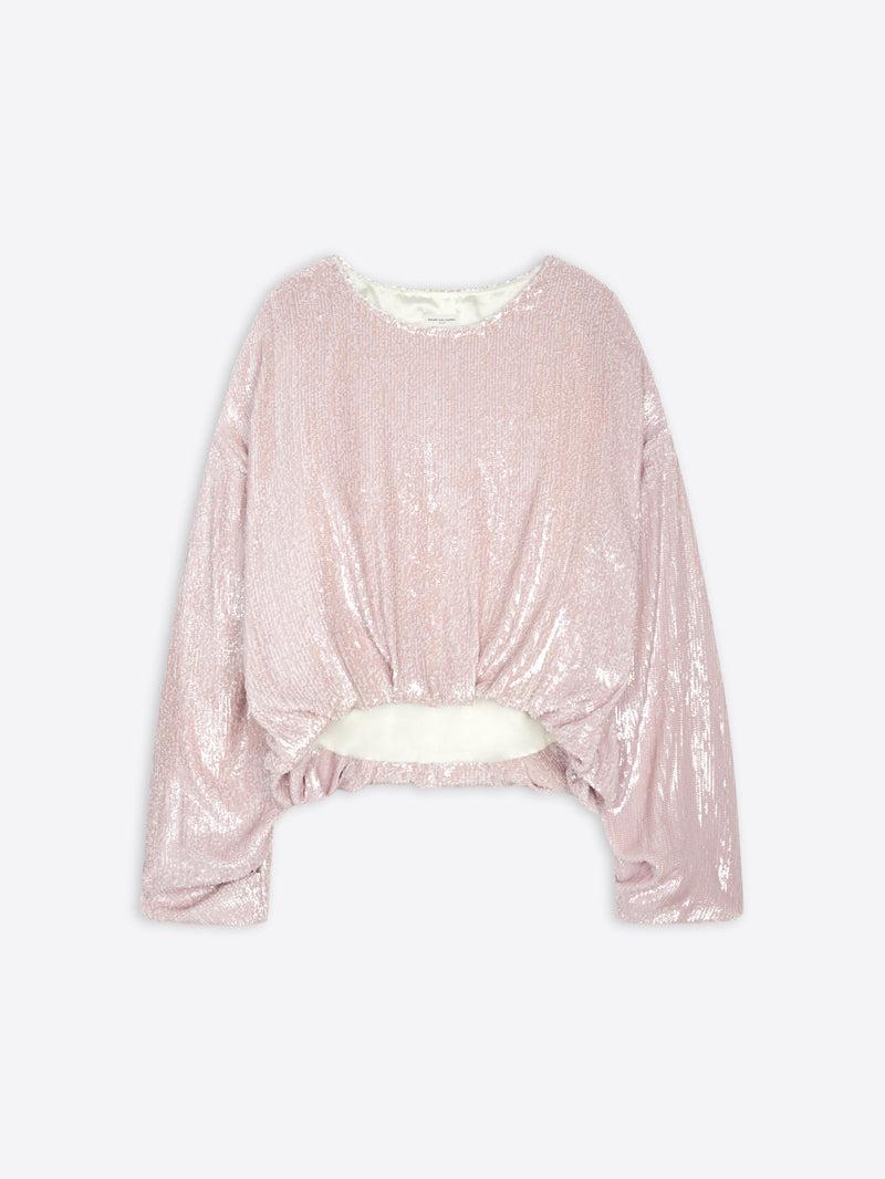 Dries Van Noten Embellished Top Pink