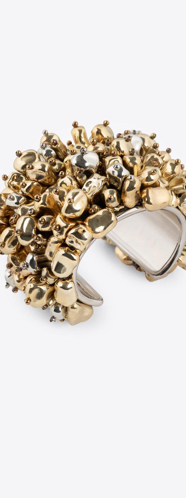 dries van noten Embroidered cuff bracelet GOLD