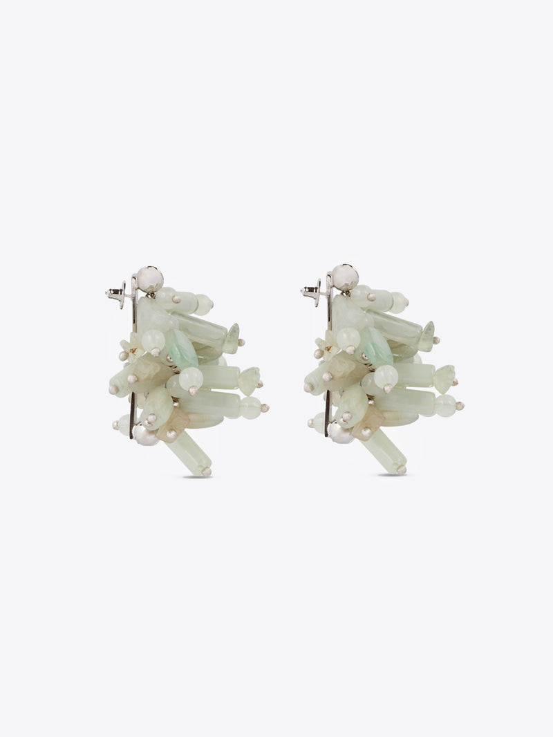 Dries Van Noten Embroidered Earrings PASTEL