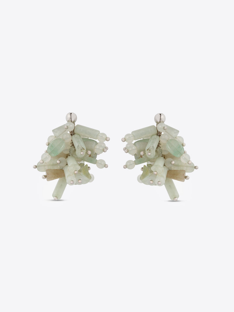 Dries Van Noten Embroidered Earrings PASTEL