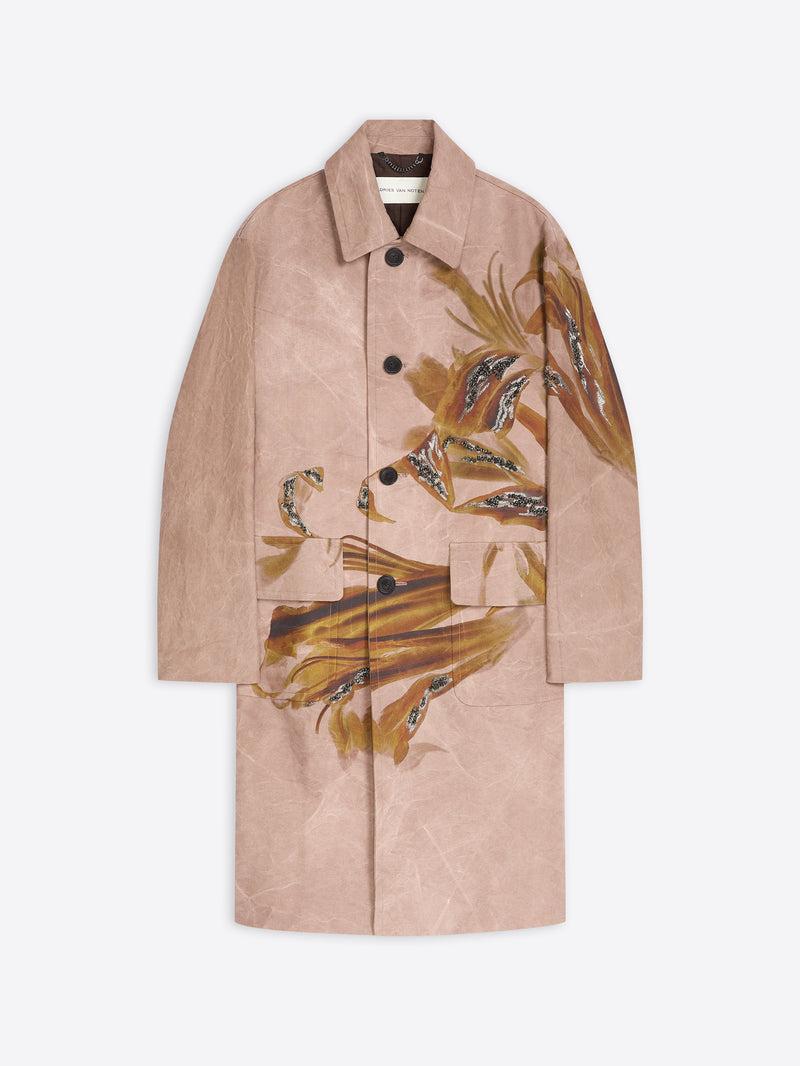 Dries Van Noten Embroidered Mac OLD ROSE