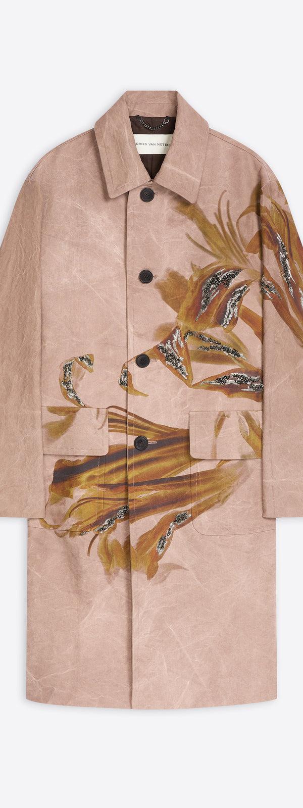 dries van noten Embroidered mac OLD ROSE