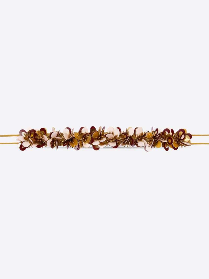 Dries Van Noten Embroidered Necklace Pink
