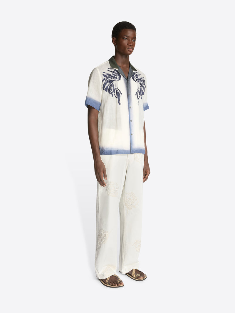 Dries Van Noten Embroidered Shirt Navy