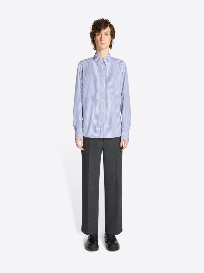 Dries Van Noten Fitted Cotton Shirt NAVY