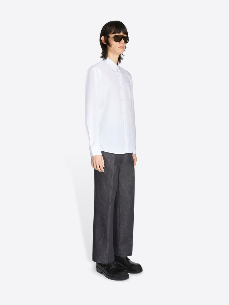 Dries Van Noten Fitted Cotton Shirt White