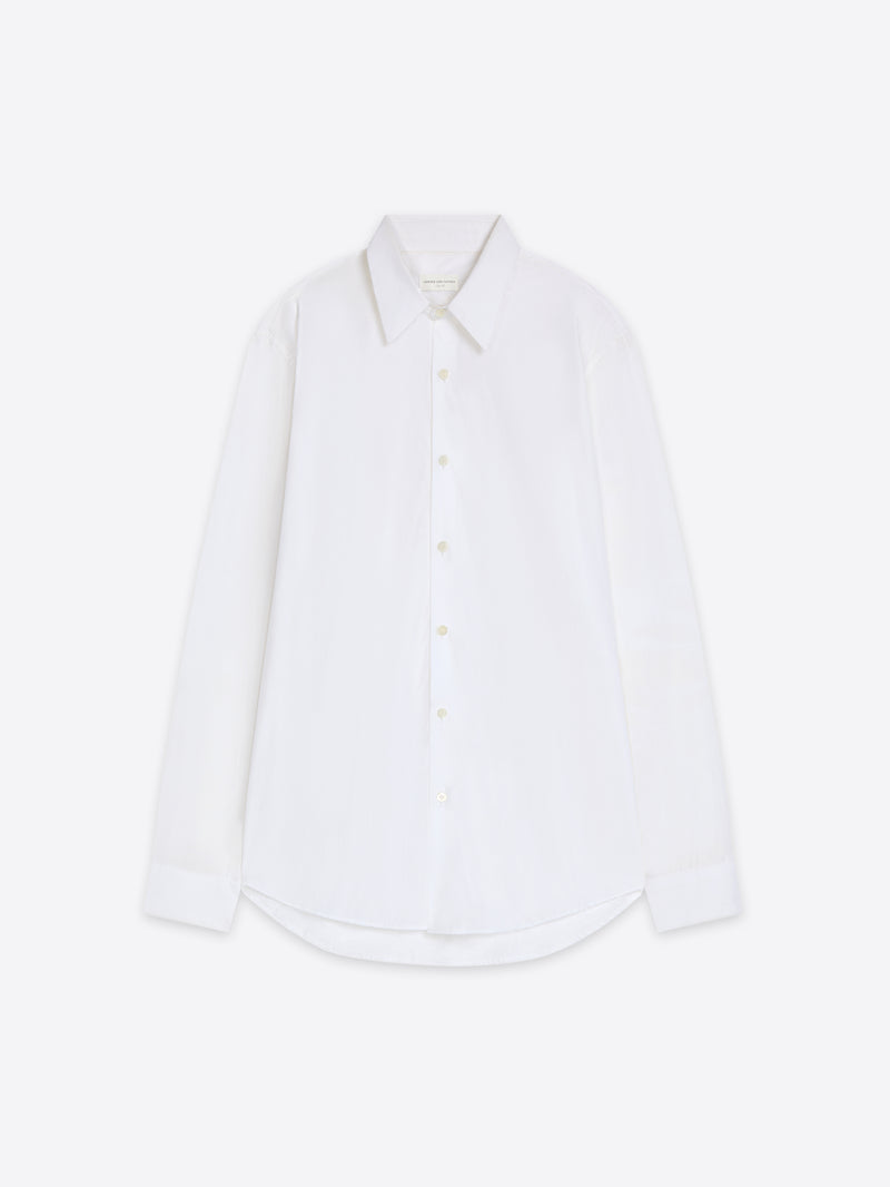 Dries Van Noten Fitted Cotton Shirt White