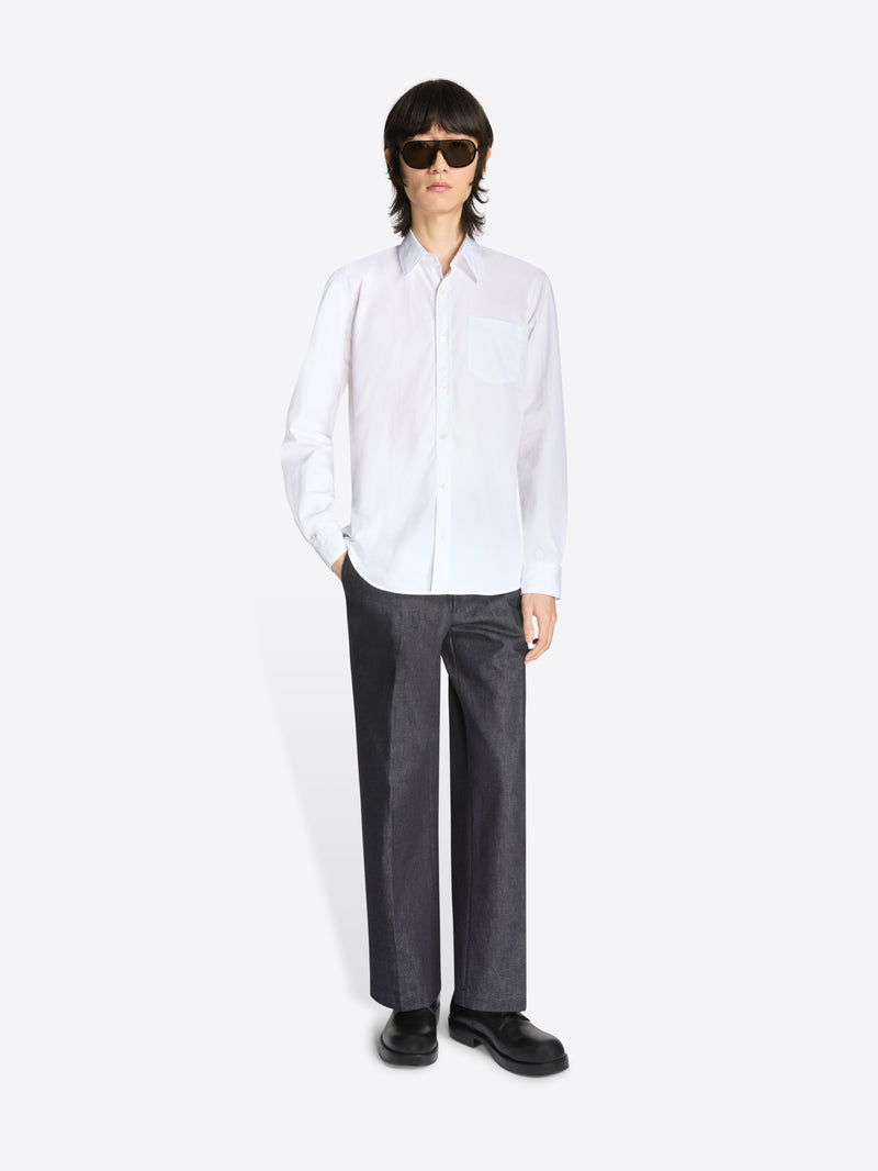 Dries Van Noten Fitted Cotton Shirt White