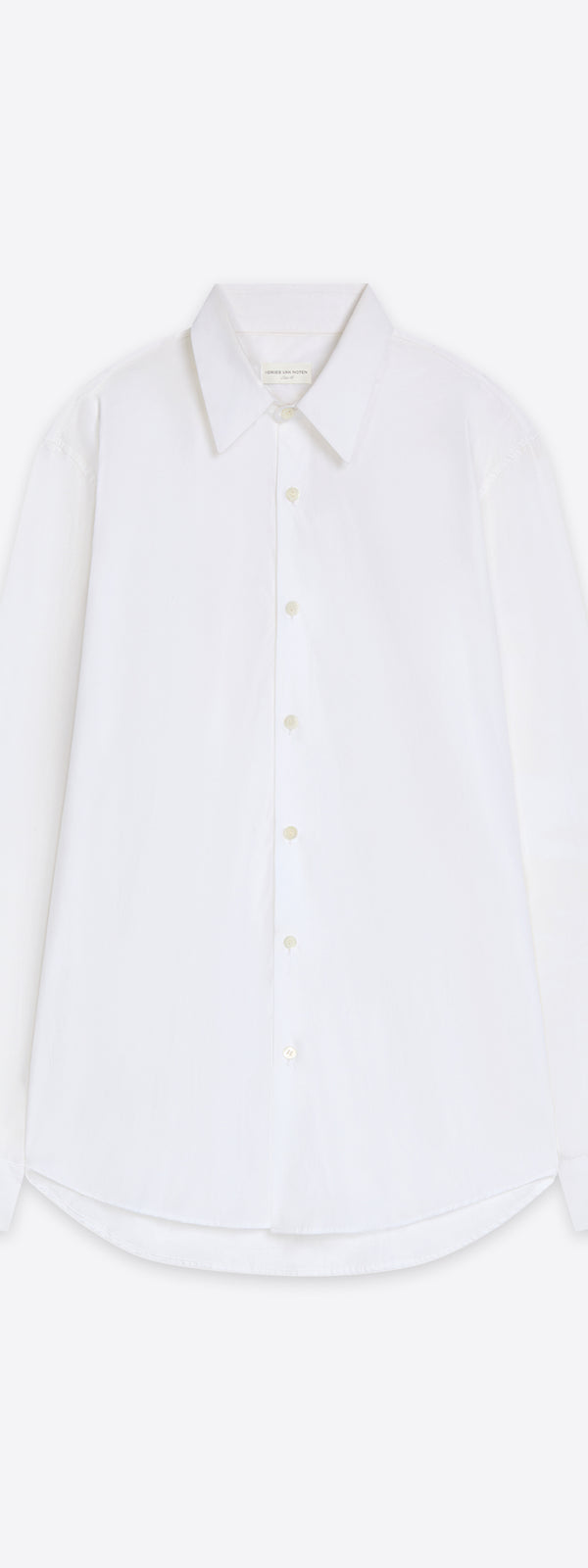 dries van noten Fitted cotton shirt white