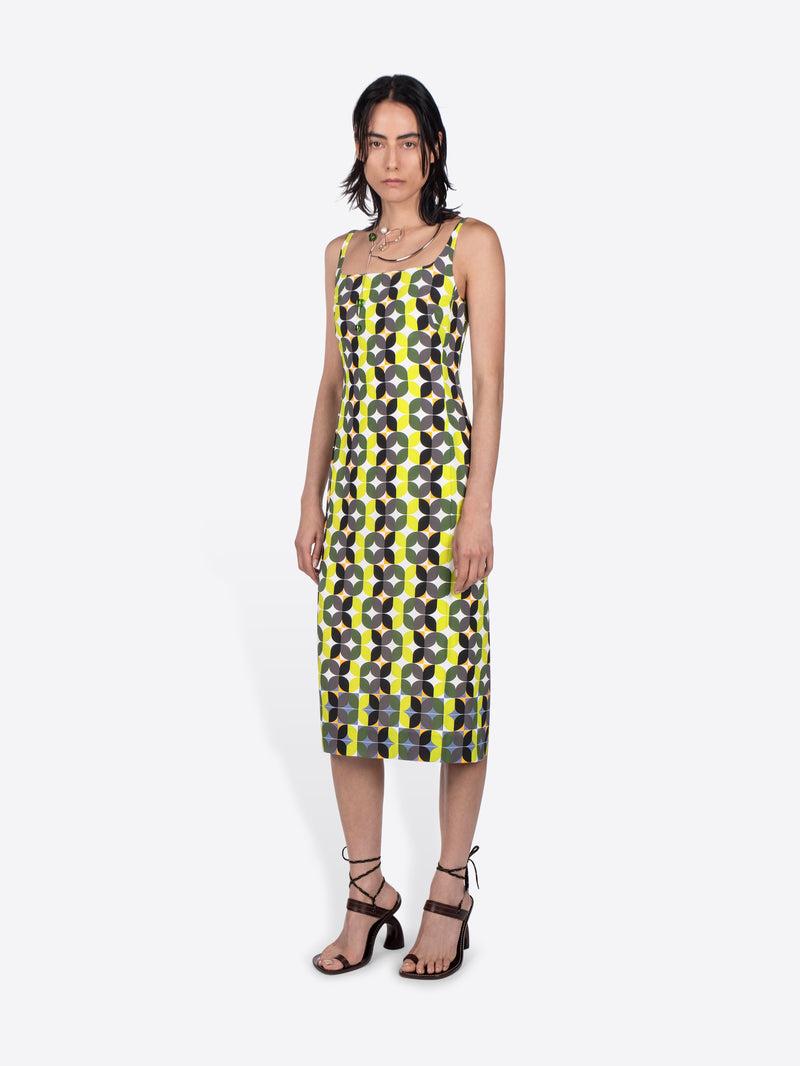 Dries Van Noten Fitted Dress Green