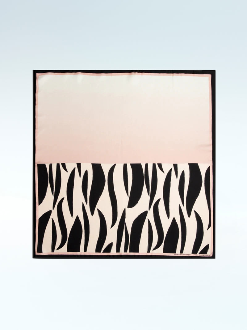 Dries Van Noten Foulard Rosa Carnivora Dessin G