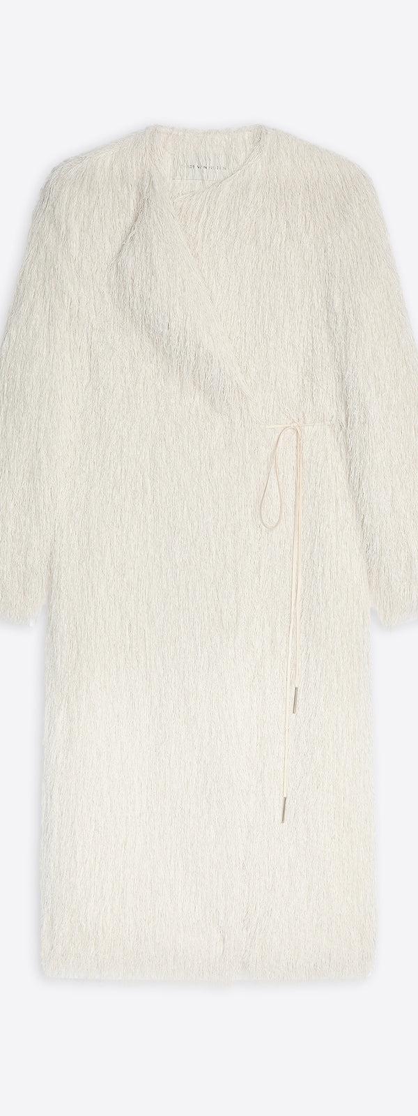 dries van noten Fringed coat WHITE
