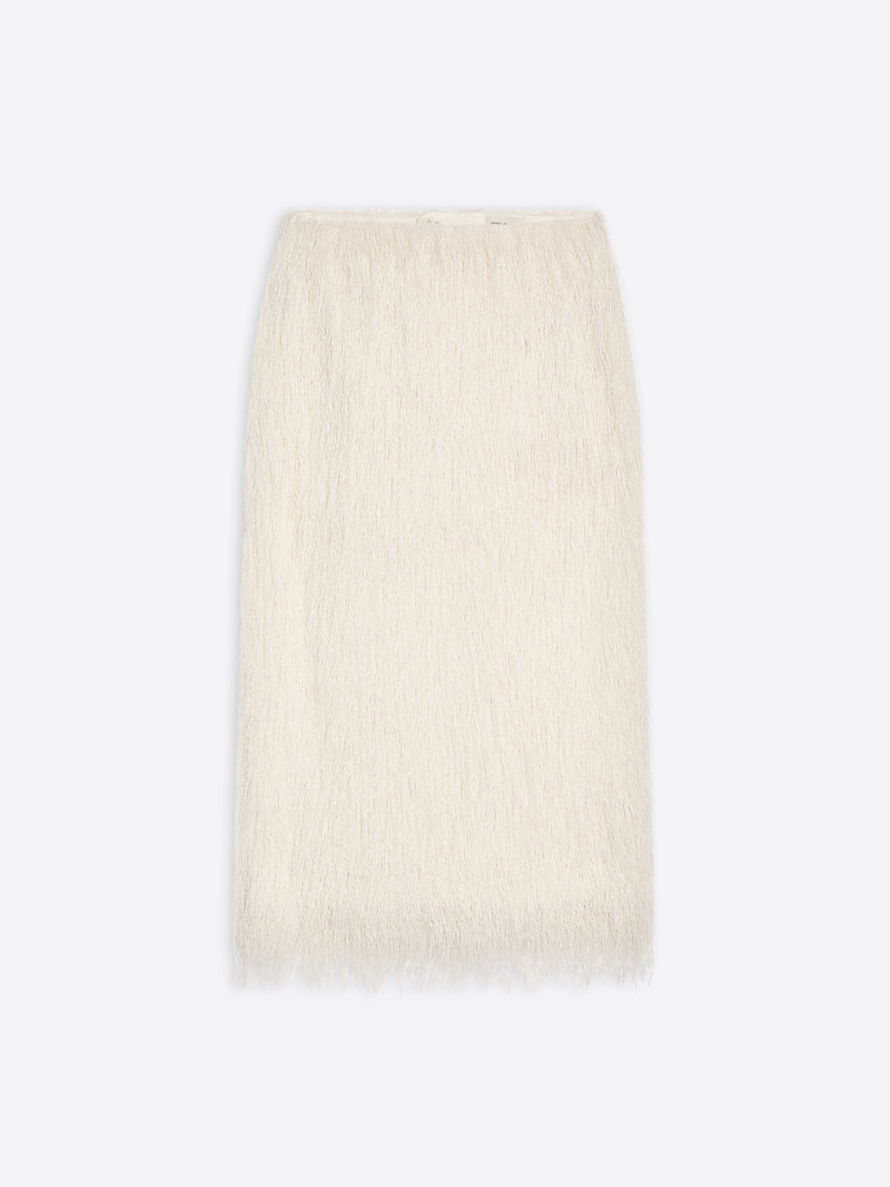 Dries Van Noten Fringed Skirt WHITE