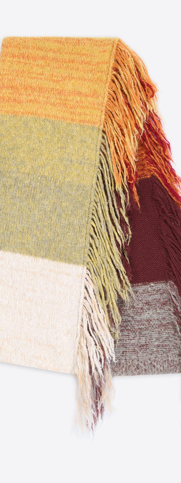 dries van noten Fringed wool scarf MUSTARD