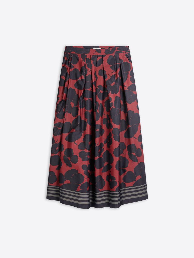 Dries Van Noten Full A-line Skirt Red