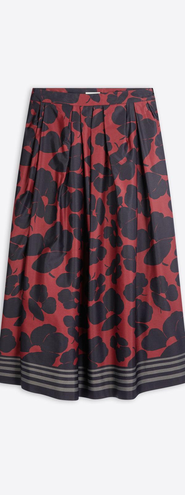 dries van noten Full a-line skirt red