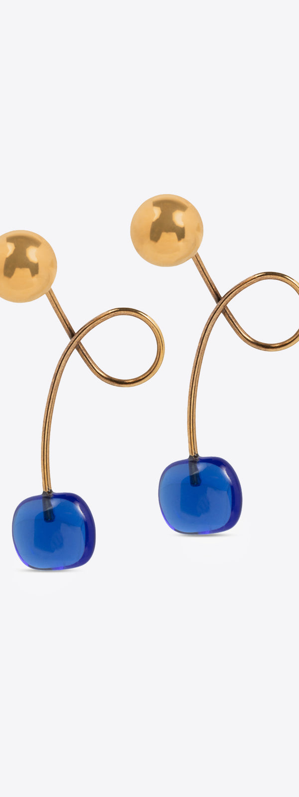 dries van noten Glass stud earrings blue