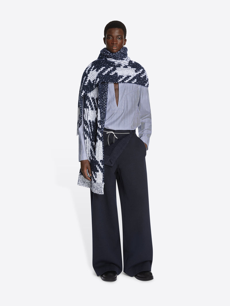 Dries Van Noten Graphic Scarf NAVY