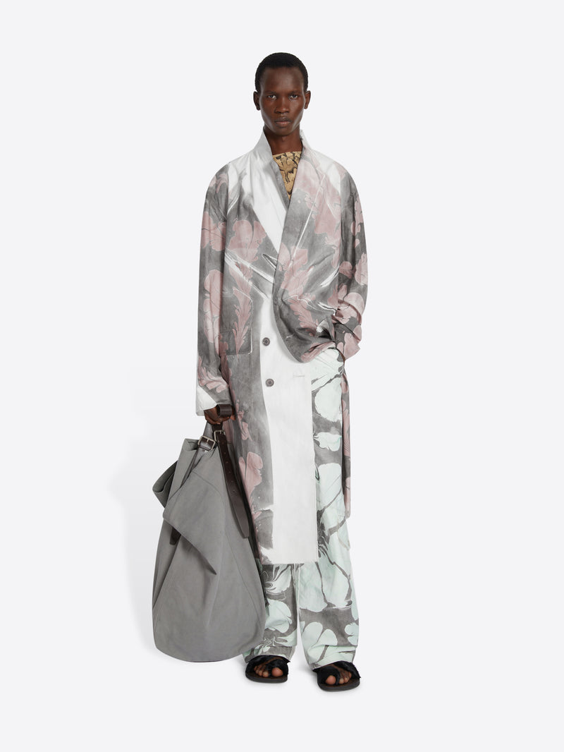 Dries Van Noten Hand Printed Coat Dessin D