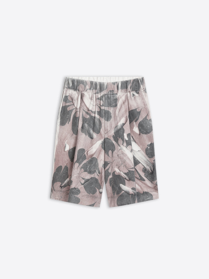 Dries Van Noten Hand Printed Shorts Dessin C