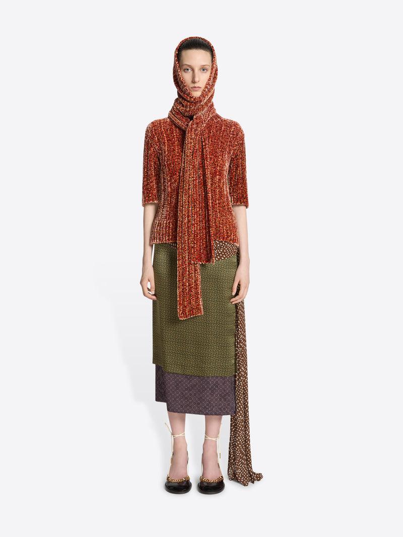 Dries Van Noten Hooded Scarf PEACH