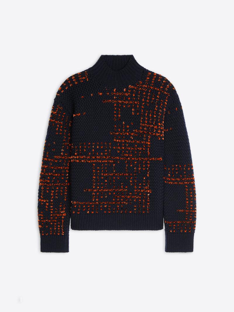 Dries Van Noten Jacquard Wool Sweater BLACK