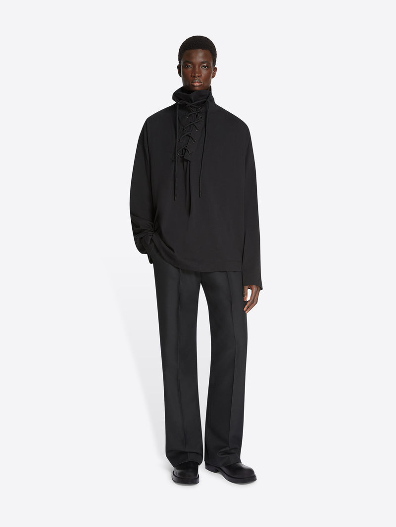 Dries Van Noten Lace Collar Tee BLACK