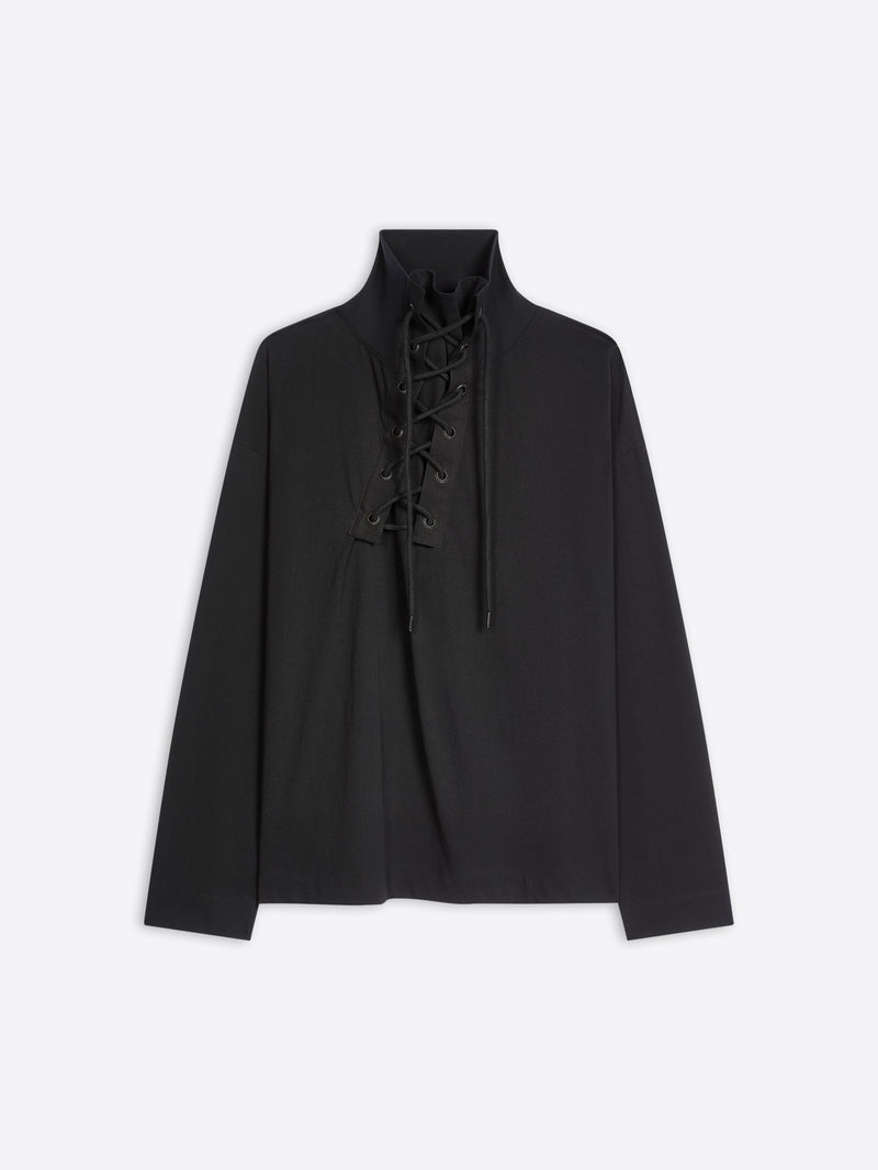 Dries Van Noten Lace Collar Tee BLACK