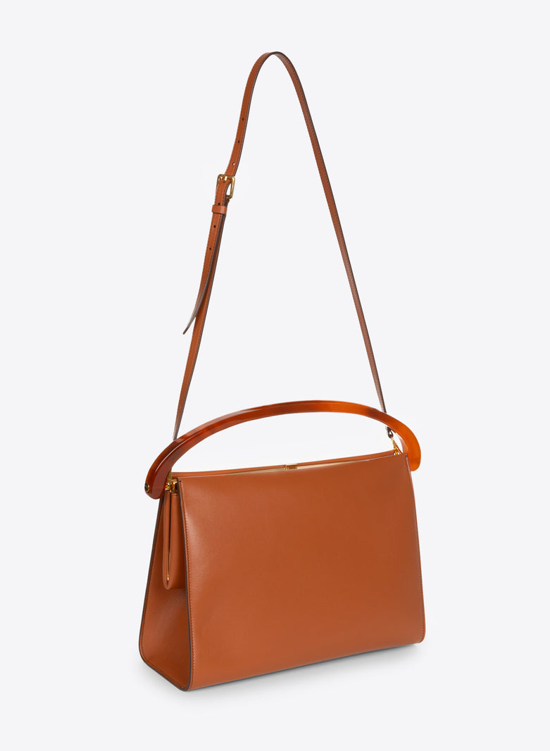 Dries Van Noten Large Leather Bag Tan