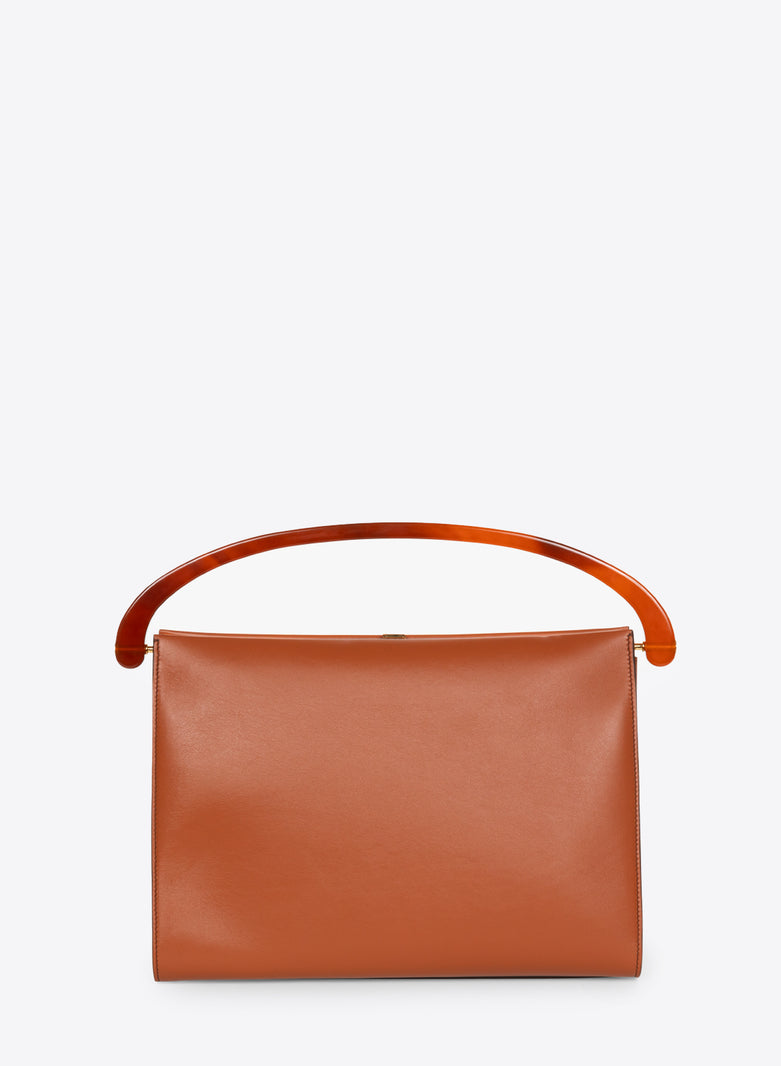 Dries Van Noten Large Leather Bag Tan