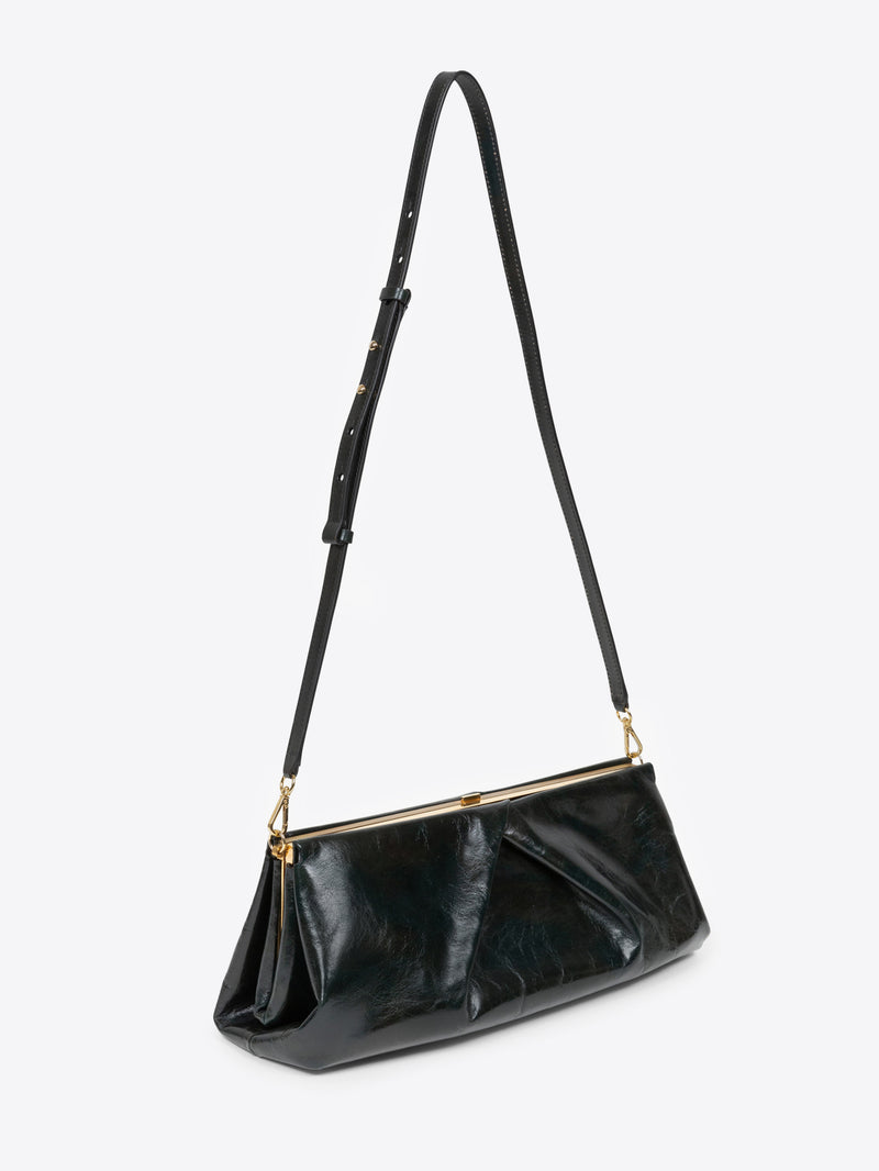 Dries Van Noten Large Leather Clutch Black
