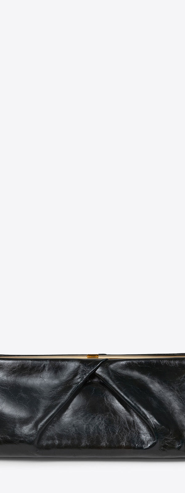 dries van noten Large leather clutch black