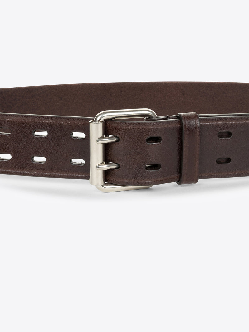 Dries Van Noten Leather Belt DARK BROWN