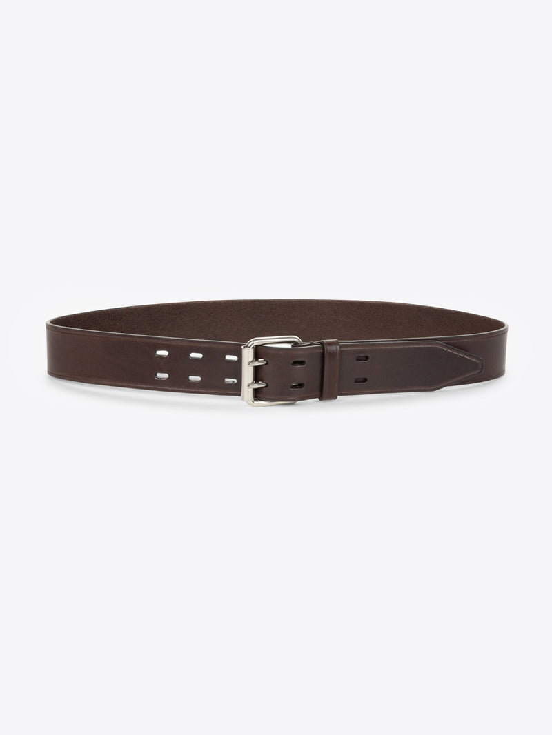Dries Van Noten Leather Belt DARK BROWN