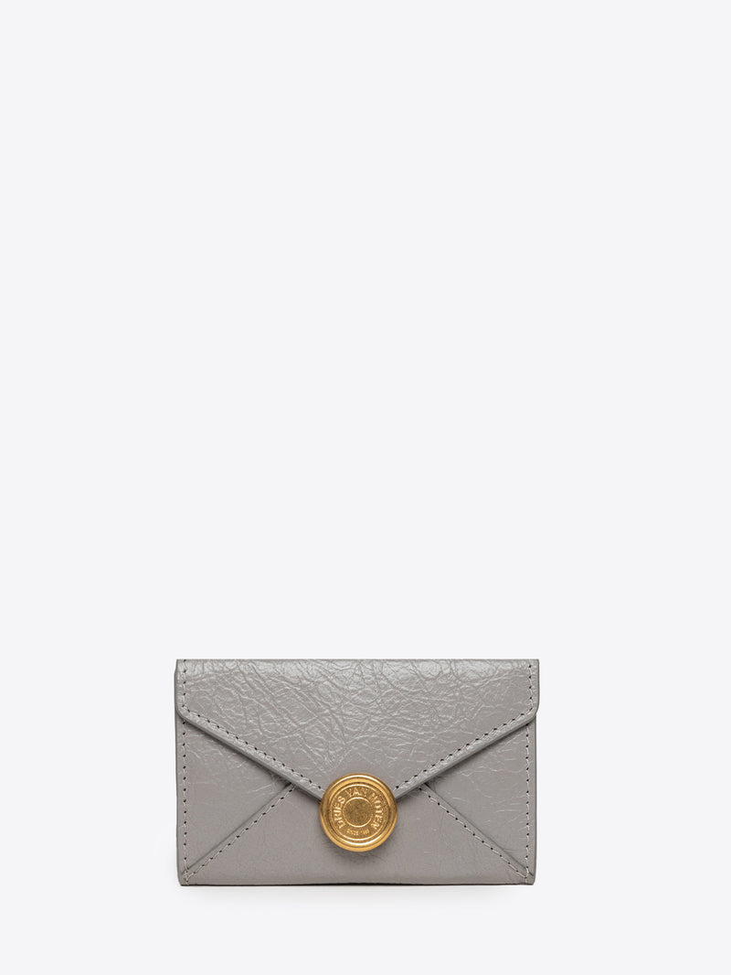 Dries Van Noten Leather Cardholder LIGHT GREY