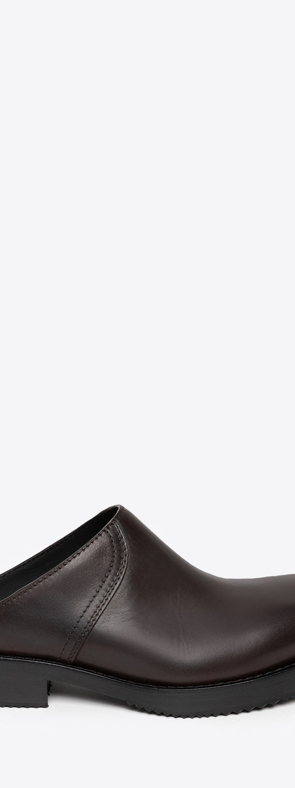 dries van noten Leather clogs DARK BROWN