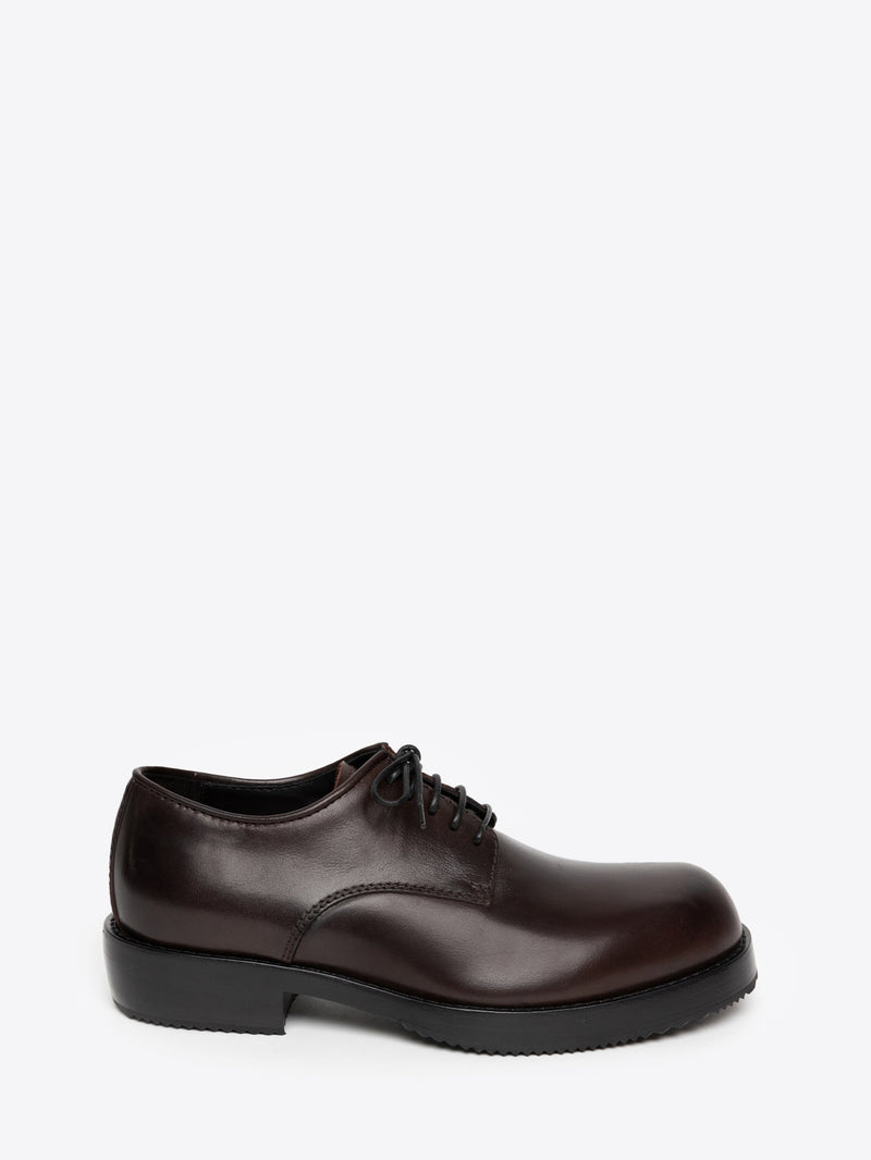 Dries Van Noten Leather Derby Shoes BLACK