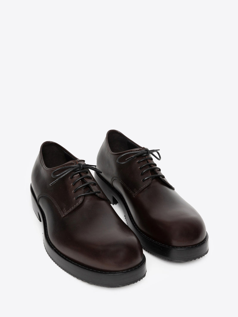 Dries Van Noten Leather Derby Shoes BLACK