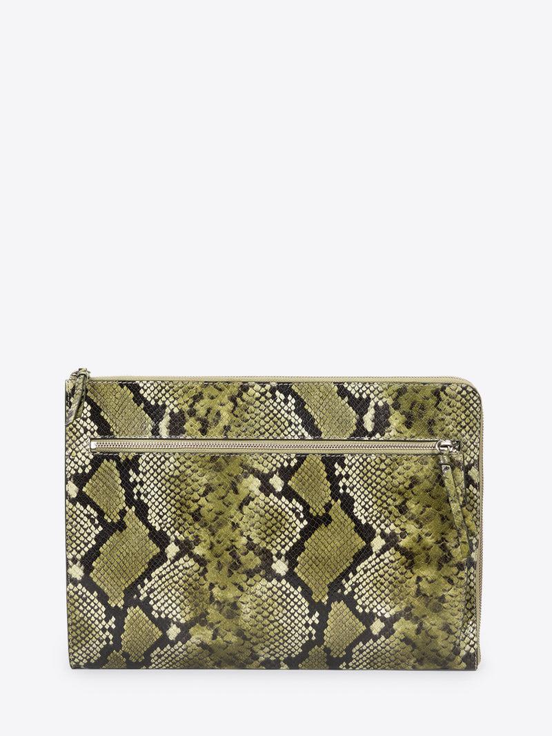 Dries Van Noten Leather Laptop Case Bottle