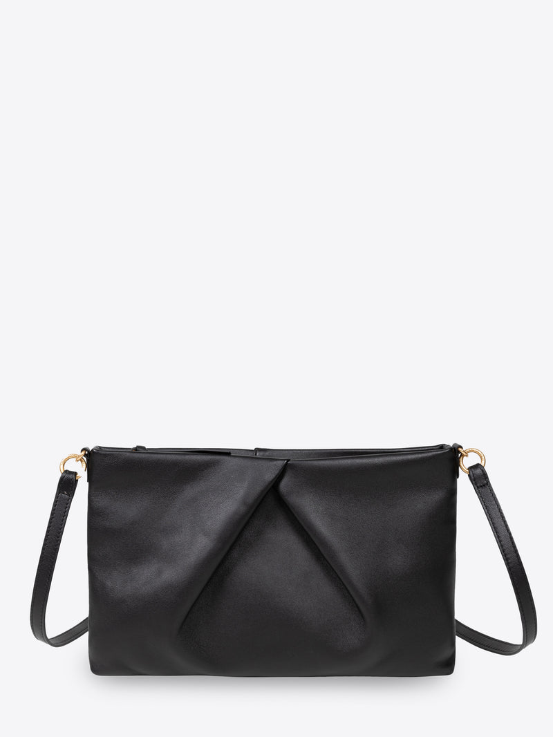 Dries Van Noten Leather Pouch Bag Black