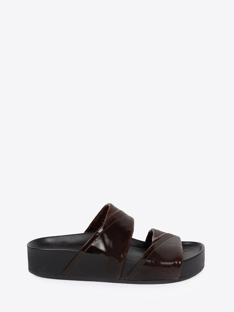 Dries Van Noten Leather Sandals DARK BROWN