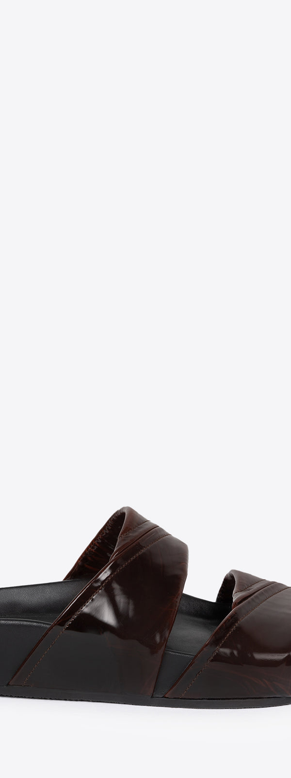 dries van noten Leather sandals DARK BROWN