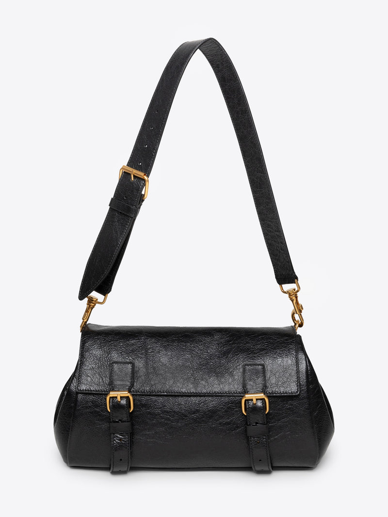 Dries Van Noten Leather Satchel BLACK