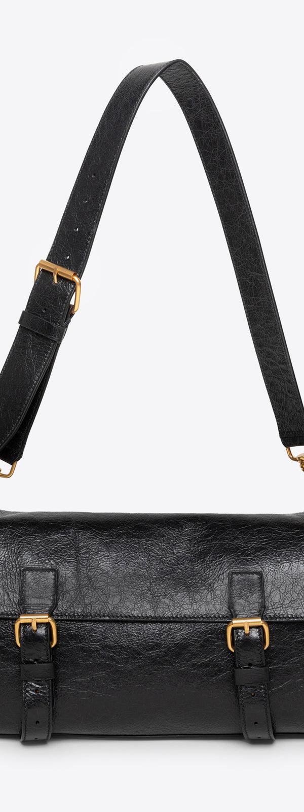 dries van noten Leather satchel BLACK