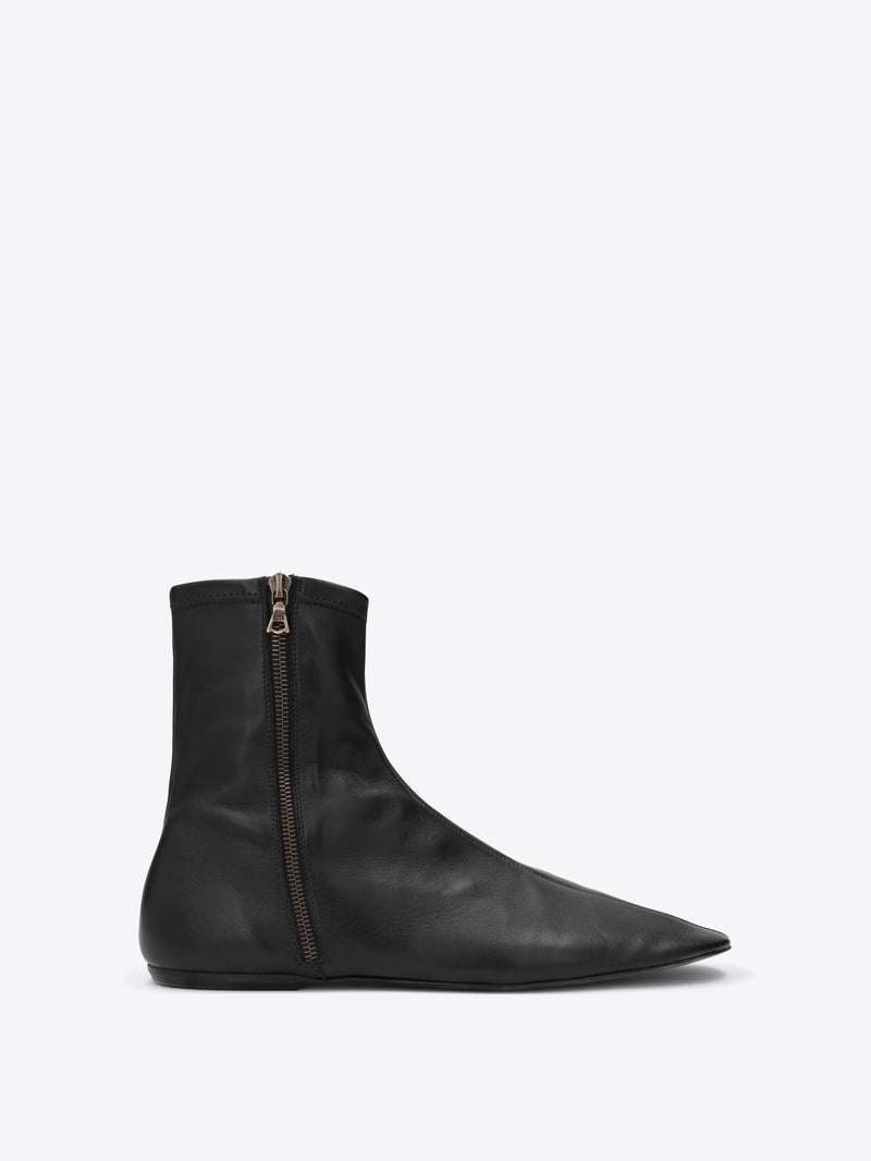 Dries Van Noten Leather Sock Boots Black
