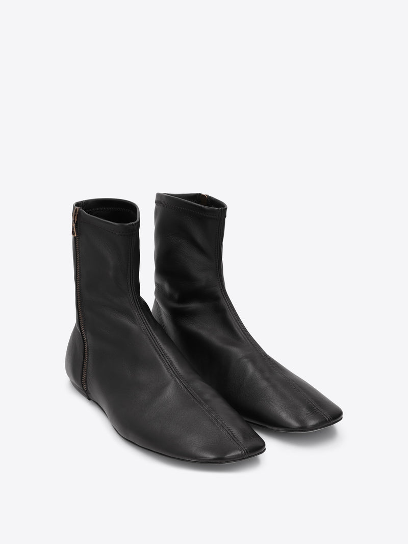 Dries Van Noten Leather Sock Boots Black