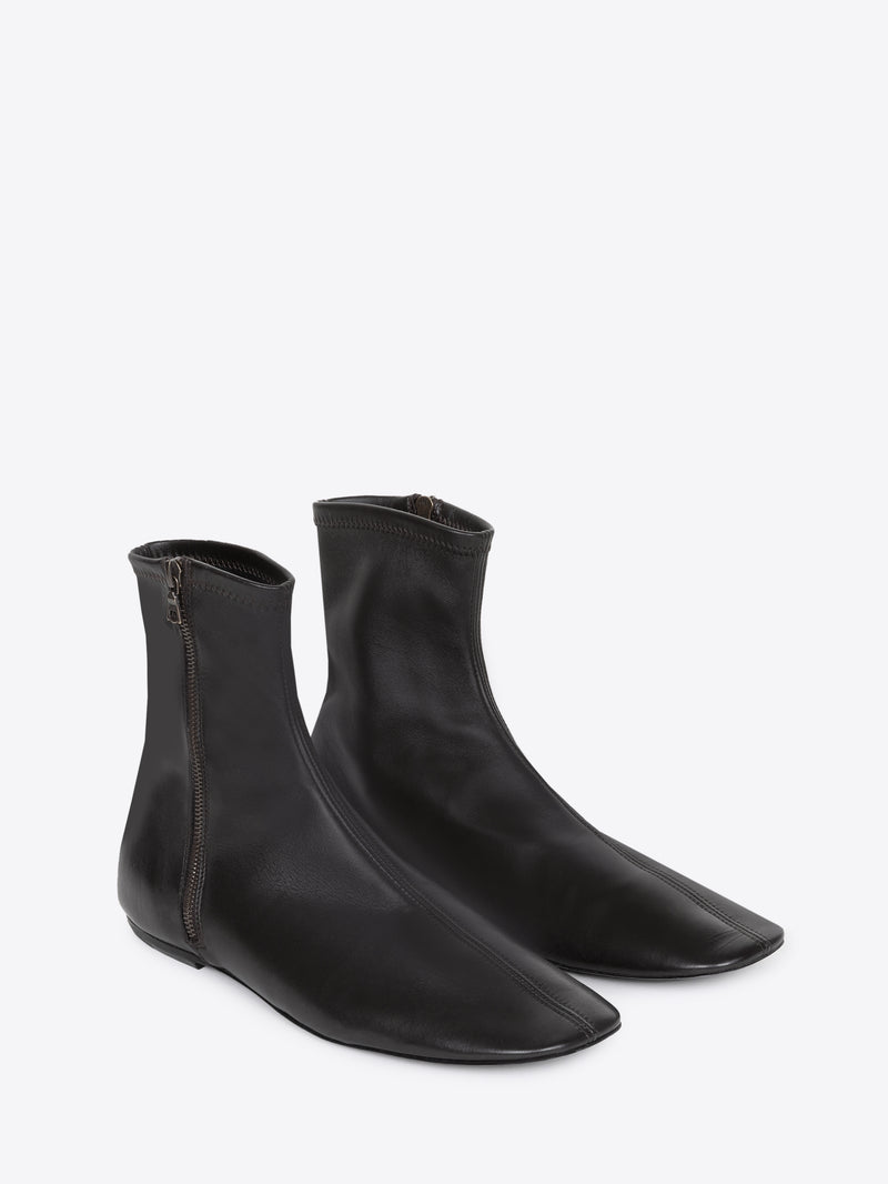 Dries Van Noten Leather Sock Boots Black