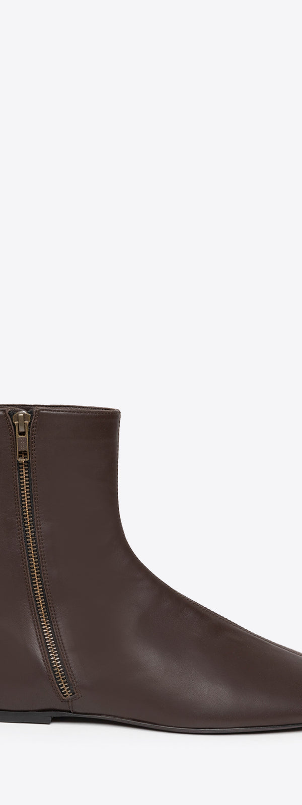 dries van noten Leather sock boots DARK BROWN
